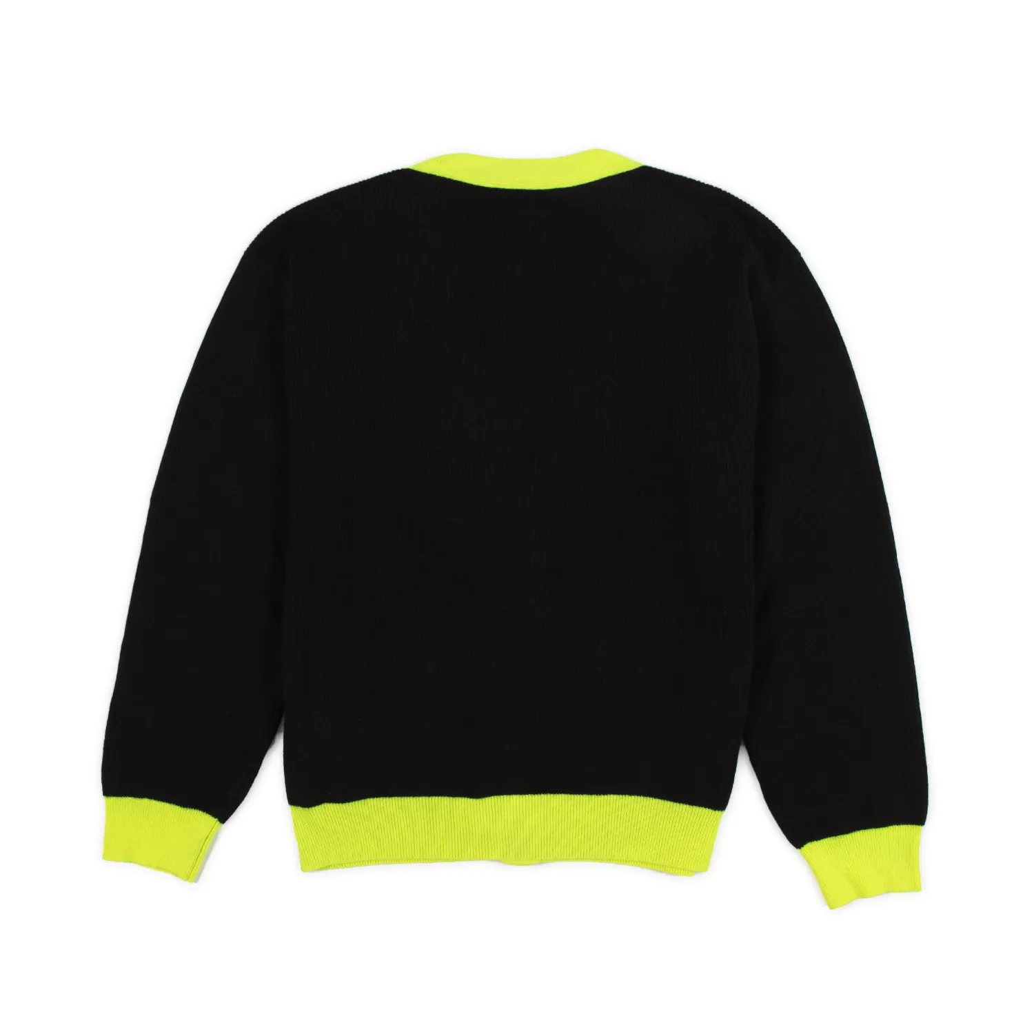 Cardigan Nero Con Dettagli Fluo Bambina E Teen
