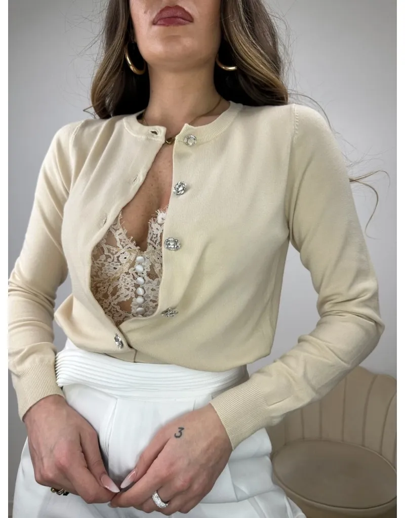 CARDIGAN PRIMAVERILE JESSY BEIGE