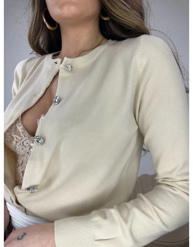 CARDIGAN PRIMAVERILE JESSY BEIGE