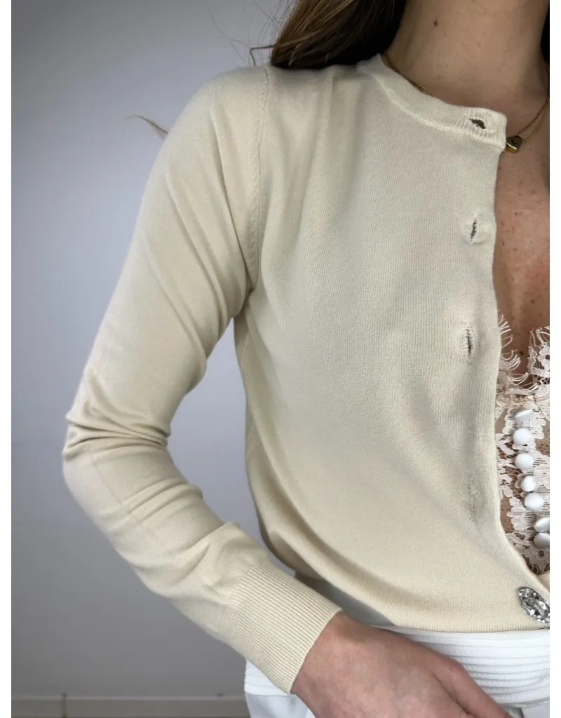 CARDIGAN PRIMAVERILE JESSY BEIGE