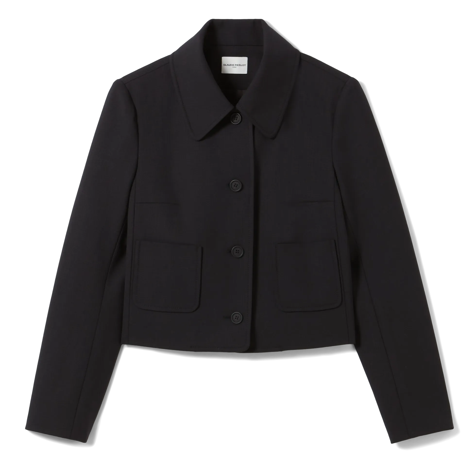  CLAUDIE PIERLOT   Giacca collo classico in misto lana | Nero