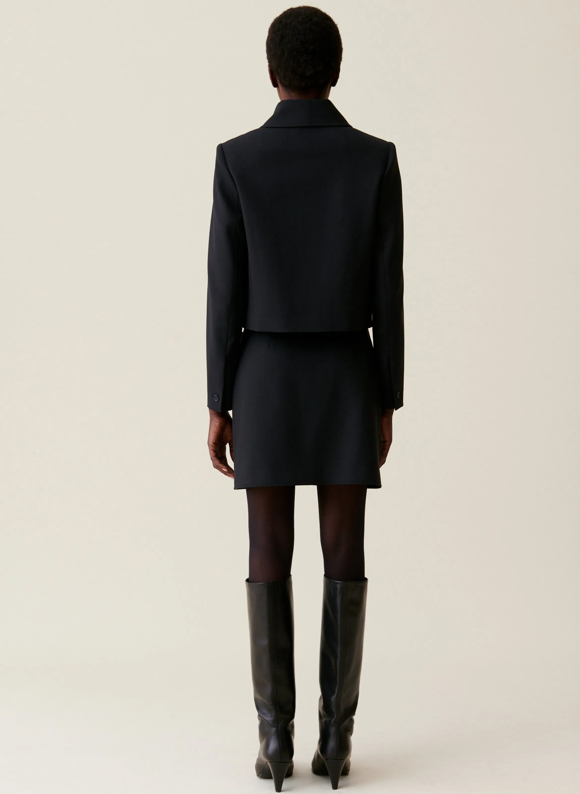  CLAUDIE PIERLOT   Giacca collo classico in misto lana | Nero