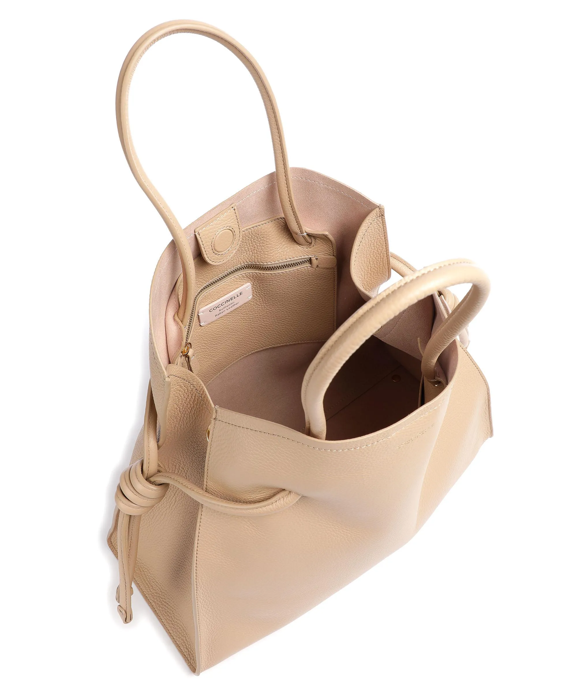  Coccinelle Allure Borsa shopper pelle granulata beige  