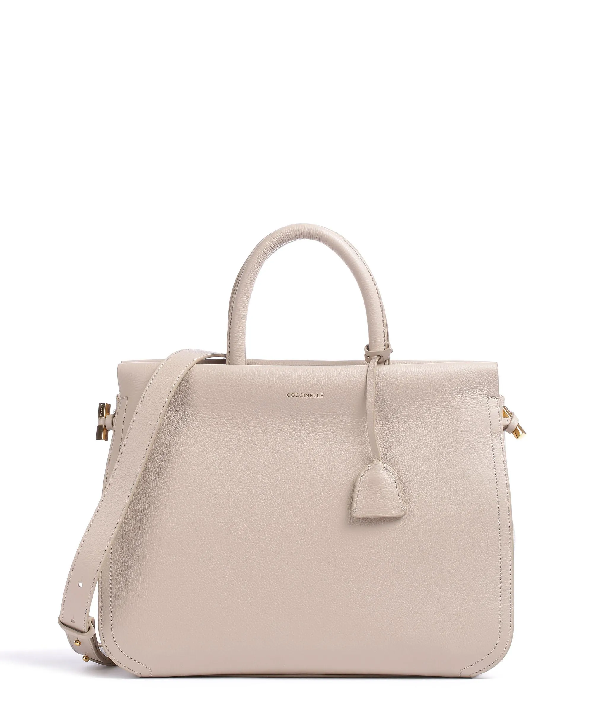 Coccinelle Blue Borsa a mano pelle granulata powder  