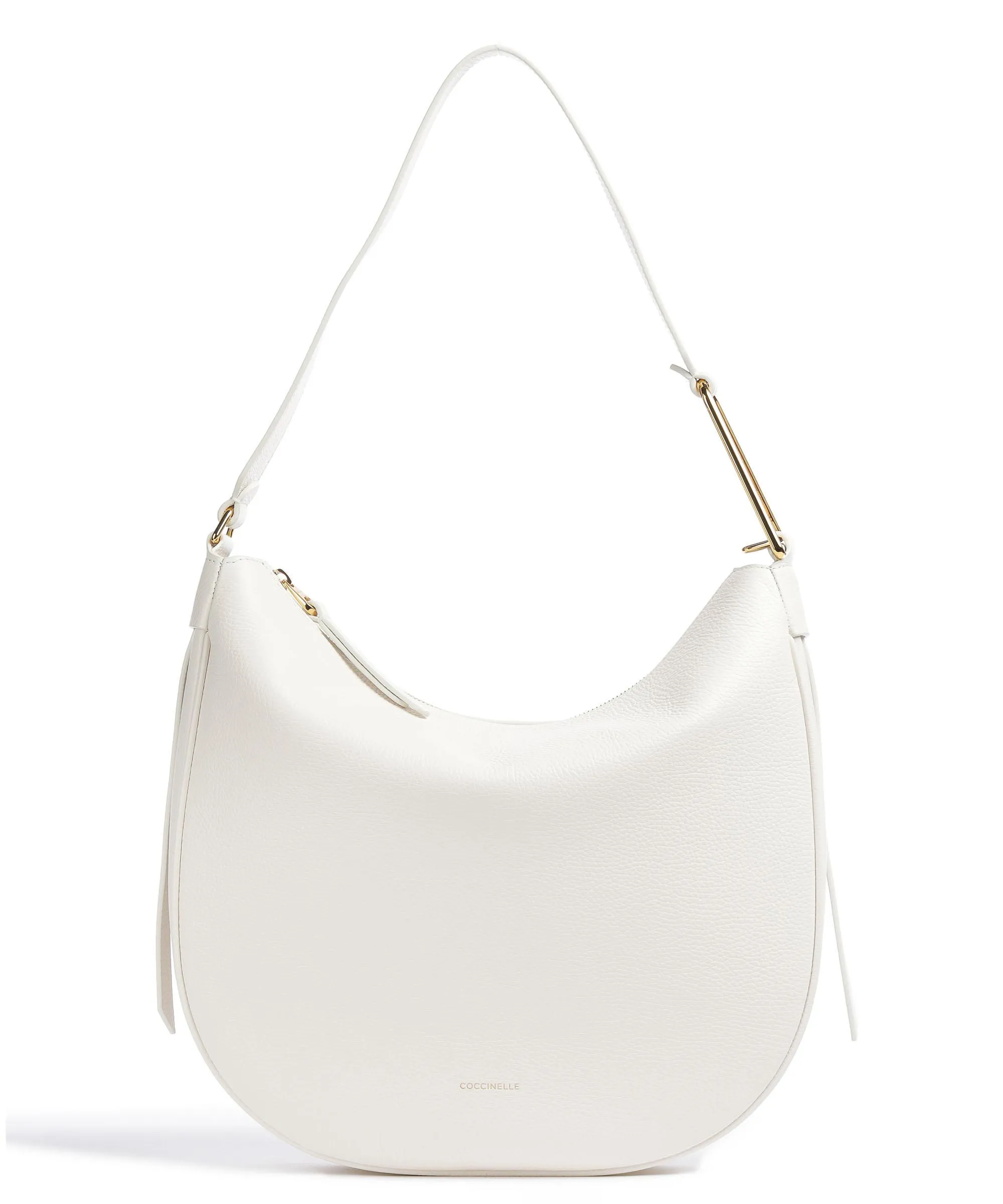  Coccinelle Priscilla Borsa hobo pelle granulata avorio  