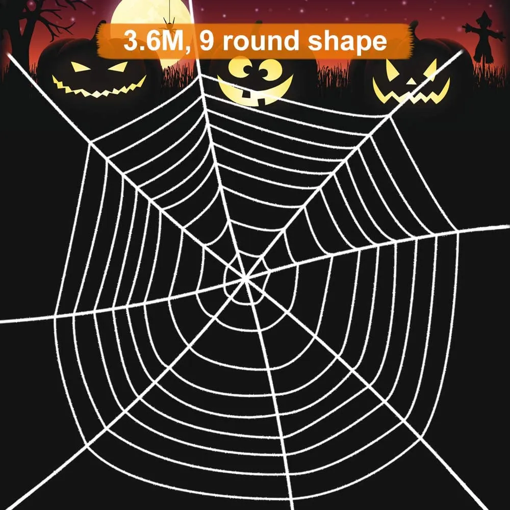 CODIRATO Ragnatela per Halloween Ragnatela Finta per Decorazioni Halloween Feste (3,6M, Bianco)