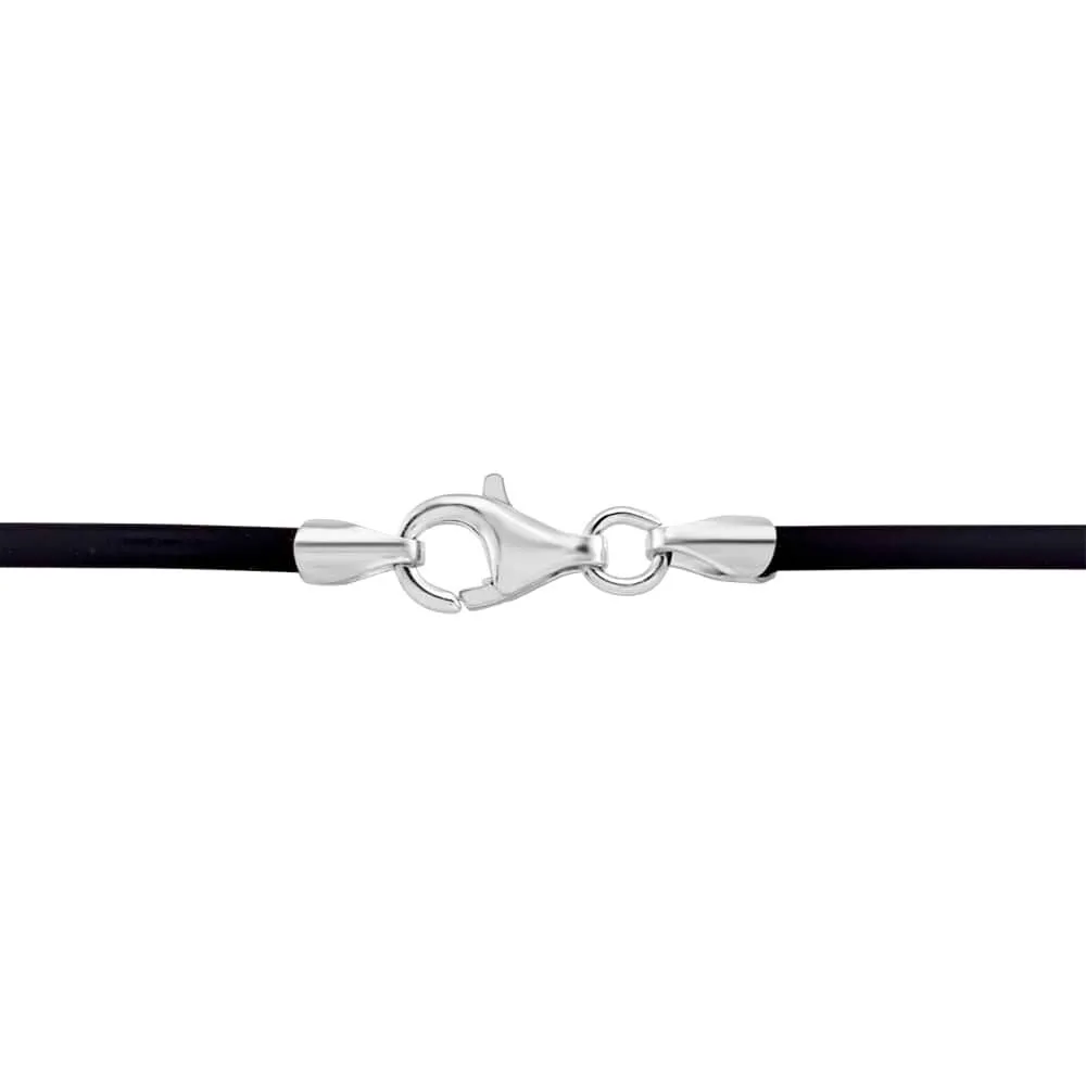 Collana Gentleman Argento Rodiato 925/1000 Maglia Corda 45 cm 1505648