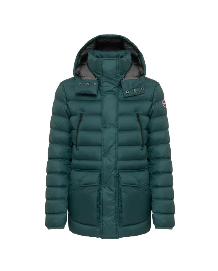 COLMAR Piumino uomo 1235 5ST Concrete A-ET Giacca Media con Cappuccio Verde 335 SHERWOOD - SPIKE