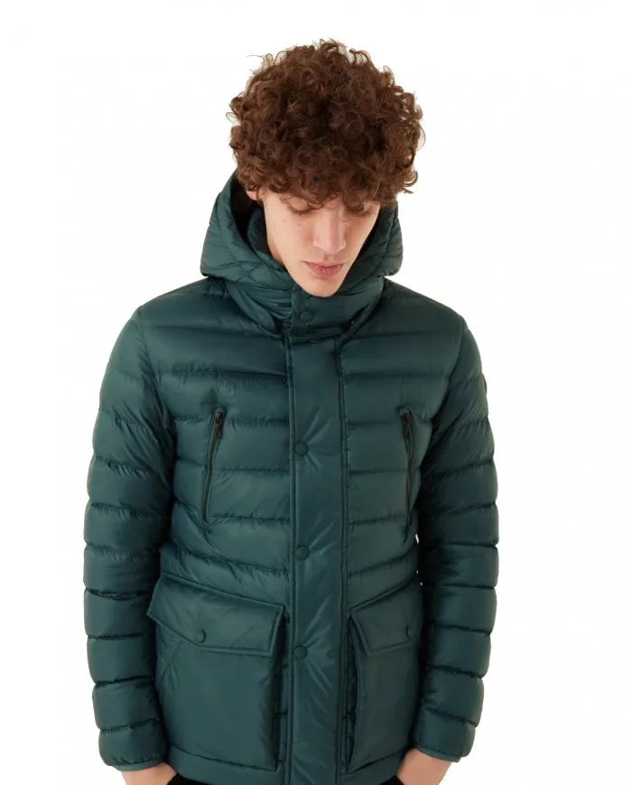 COLMAR Piumino uomo 1235 5ST Concrete A-ET Giacca Media con Cappuccio Verde 335 SHERWOOD - SPIKE