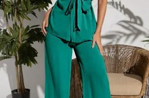 Completo camicia e pantaloni, menta