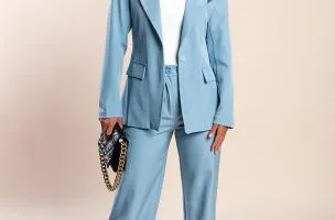 Completo giacca e pantaloni eleganti, blu
