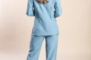 Completo giacca e pantaloni eleganti, blu