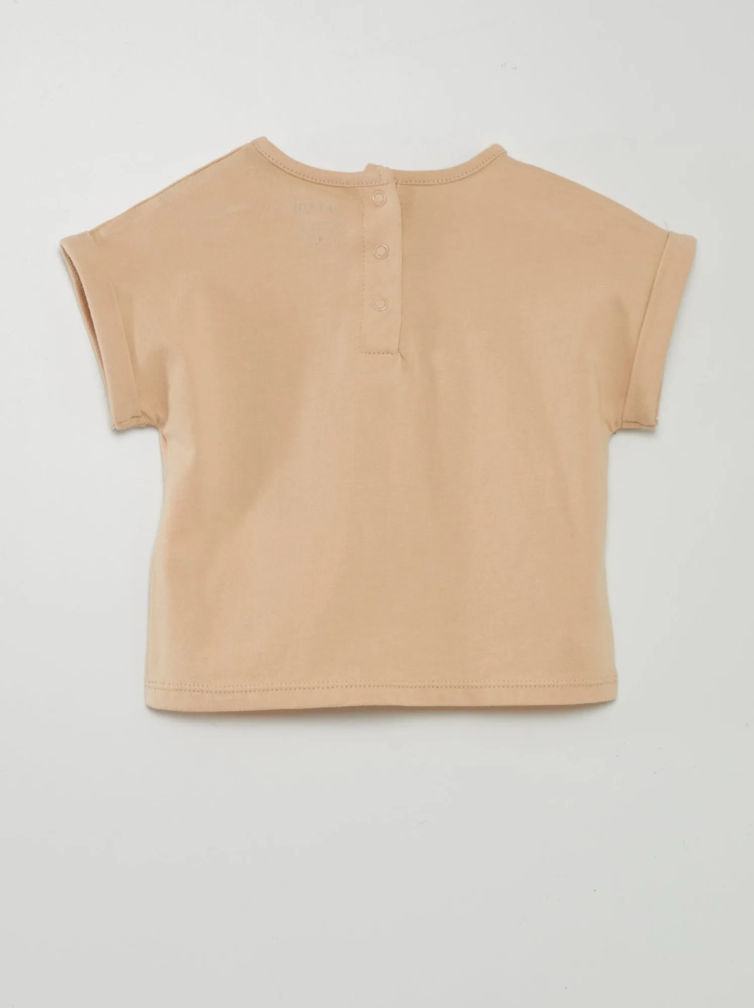 Completo t-shirt + pantaloni paperbag - BEIGE