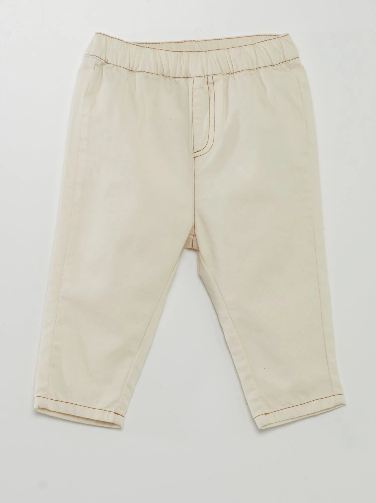 Completo t-shirt + pantaloni paperbag - BEIGE