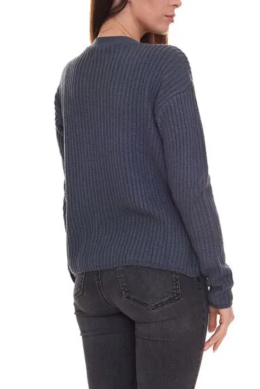 Confezione da 2 cardigan da donna in vernice BOYENS S, cardigan in maglia senza chiusura 42087058 blu