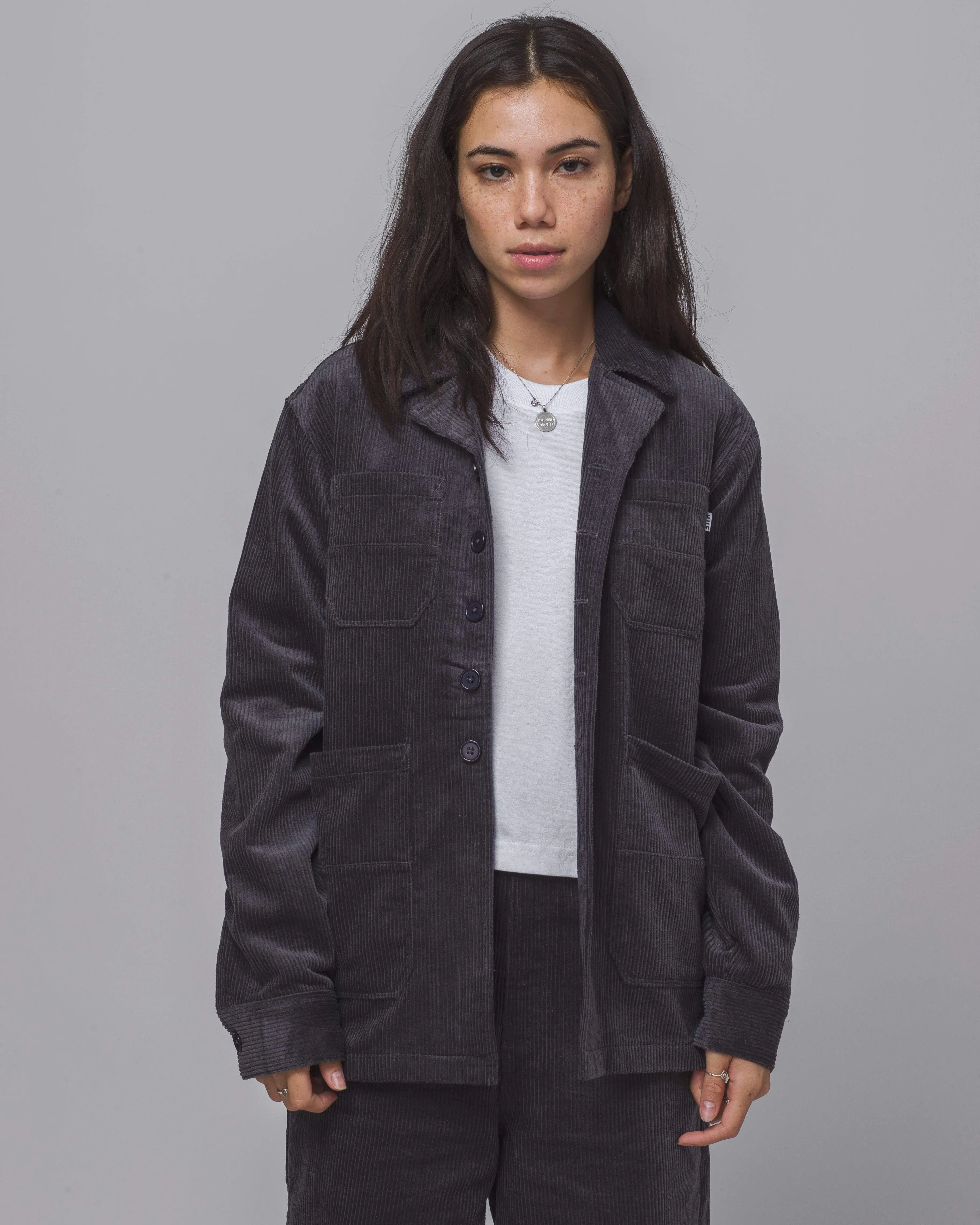 Corduroy Chore Jacket Blue Graphite