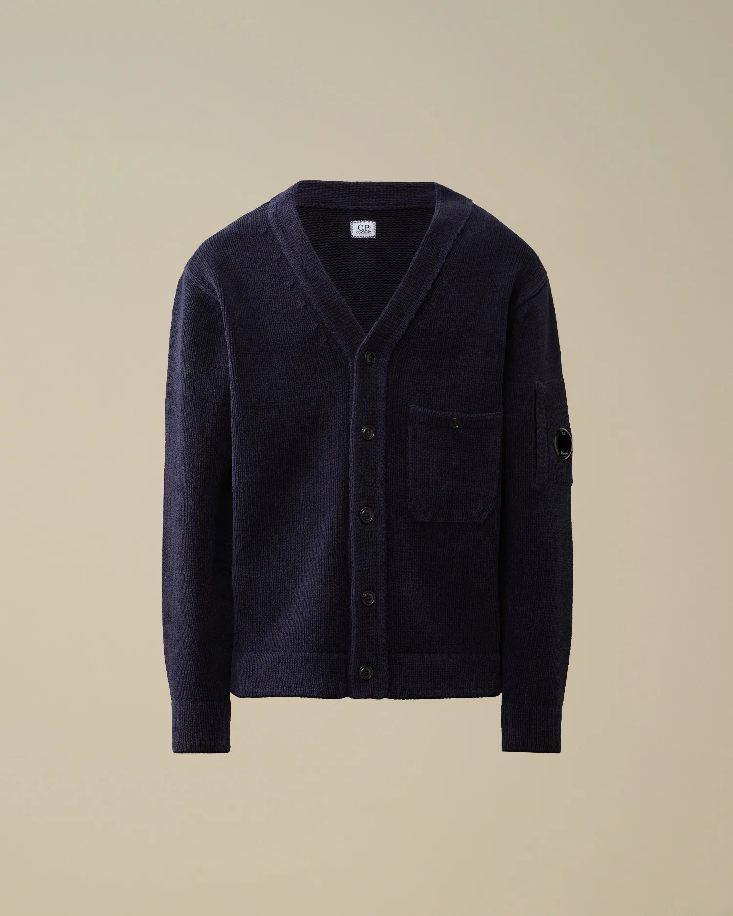 Cotton Chenille Buttoned Cardigan