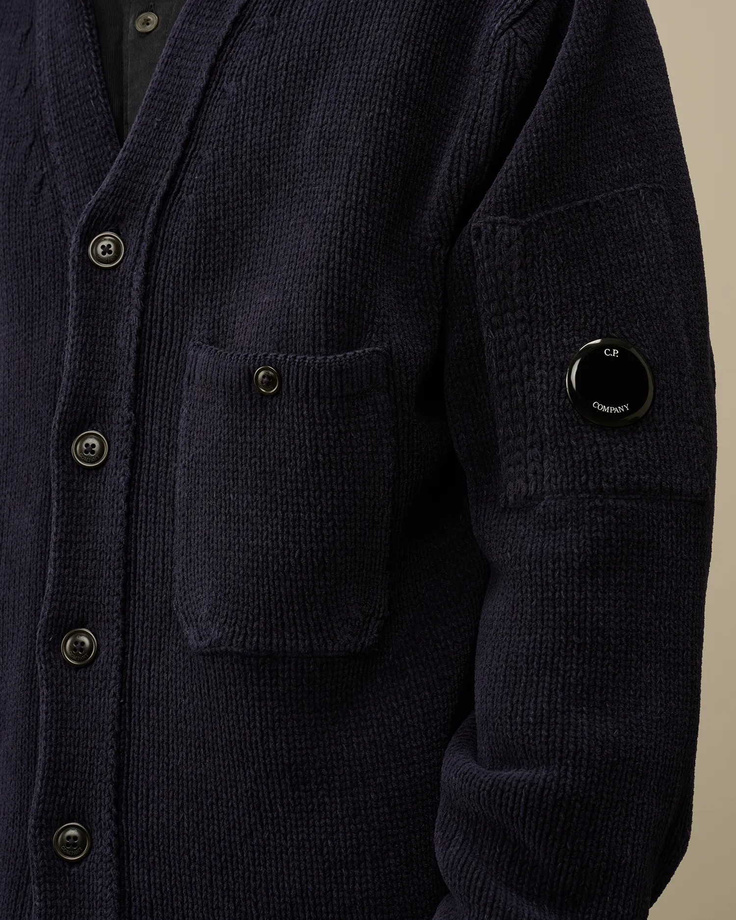 Cotton Chenille Buttoned Cardigan