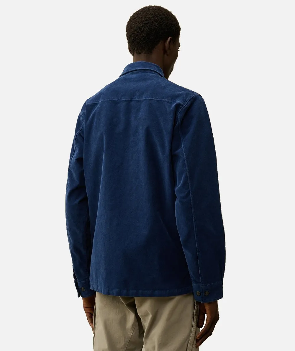 C.P. COMPANY--Camicia abbottonata con lenti in velluto a coste
