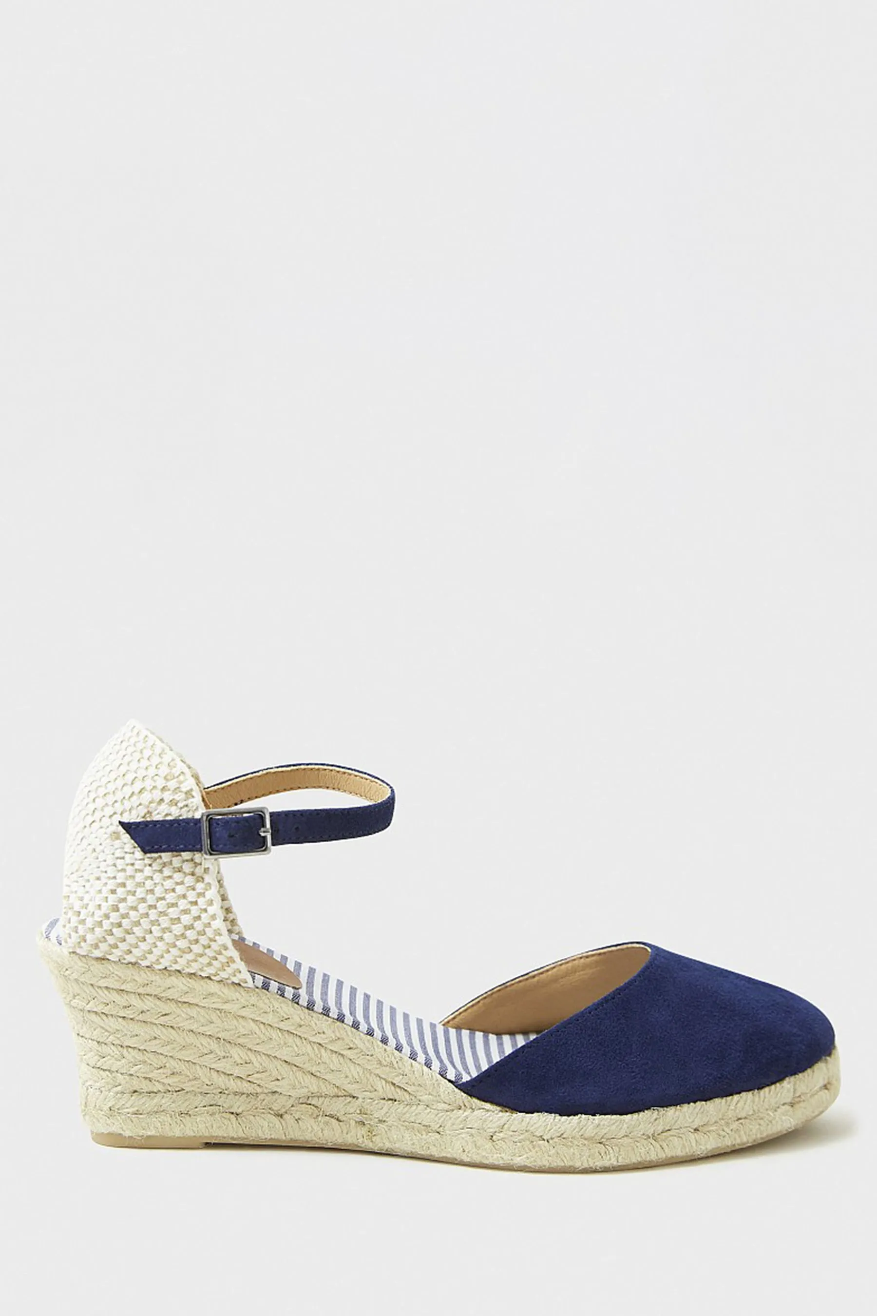 Crew Clothing - Espadrillas in pelle con zeppa in iuta    