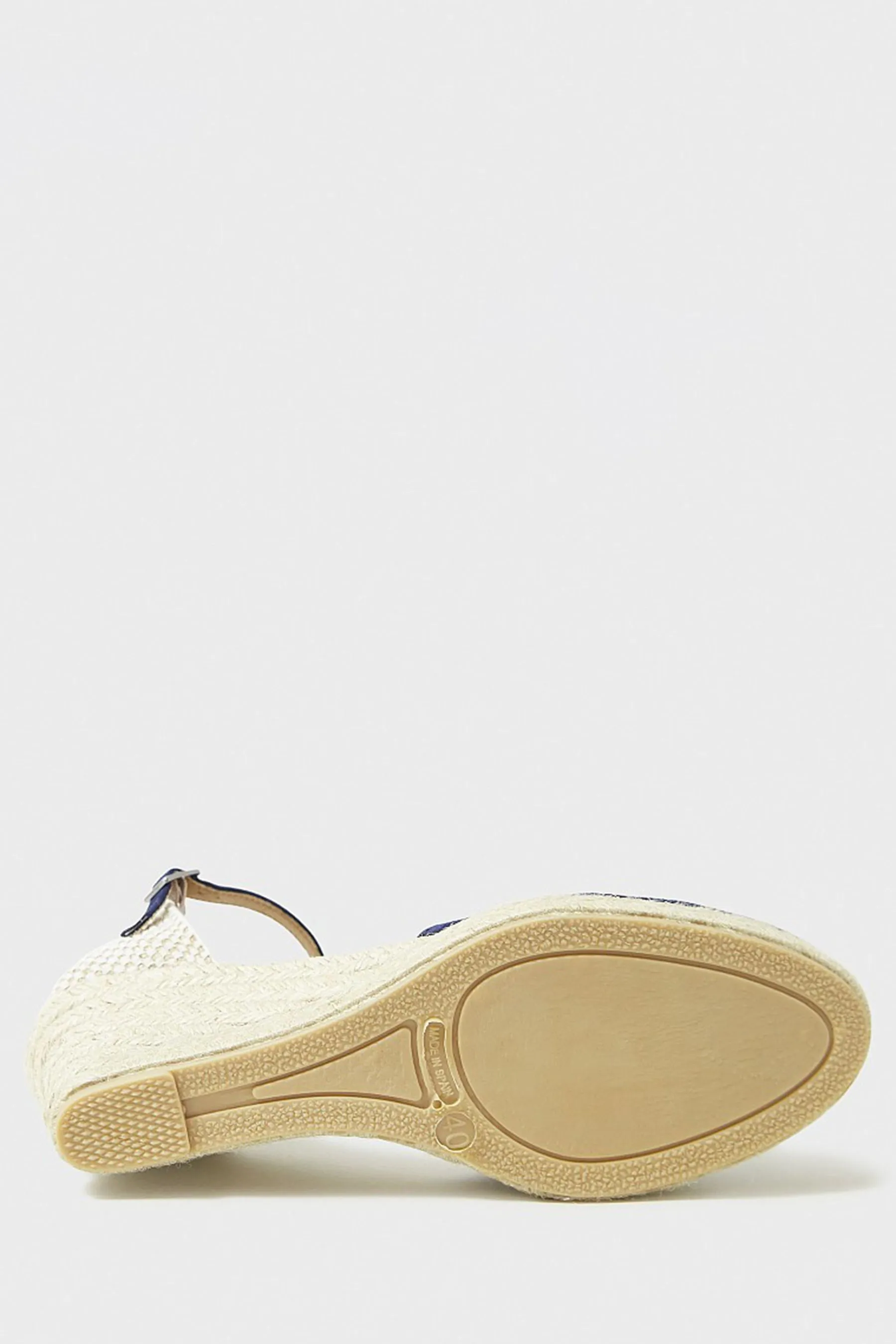 Crew Clothing - Espadrillas in pelle con zeppa in iuta    