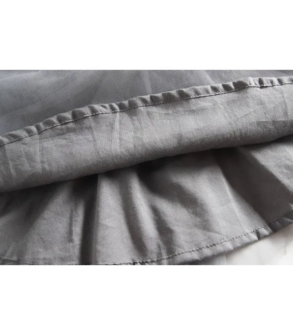 Denim-tulle baby dress