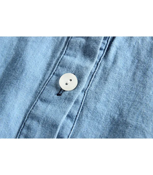 Denim-tulle baby dress
