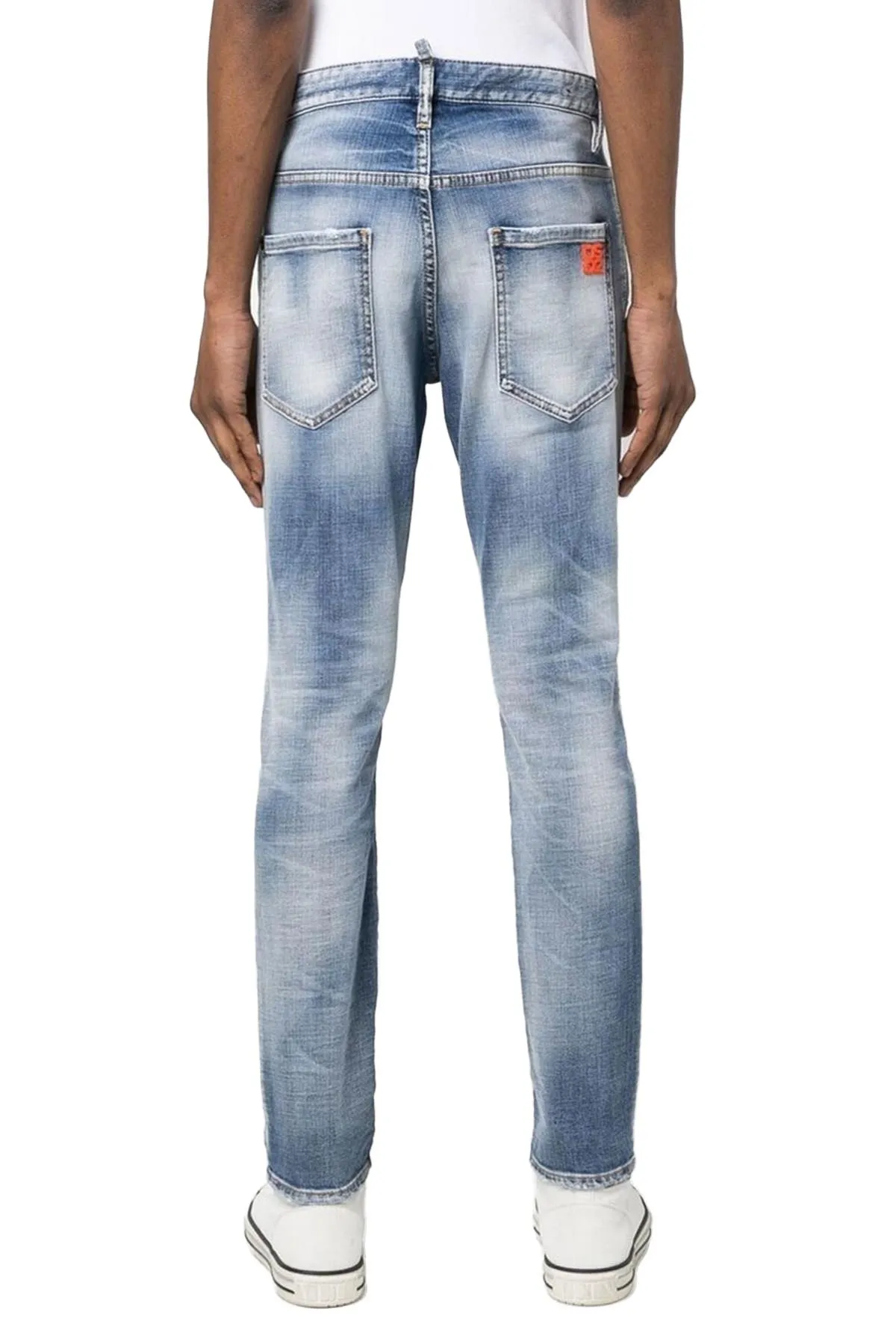 DSQUARED2 DISTRESSED SLIM-CUT JEANS