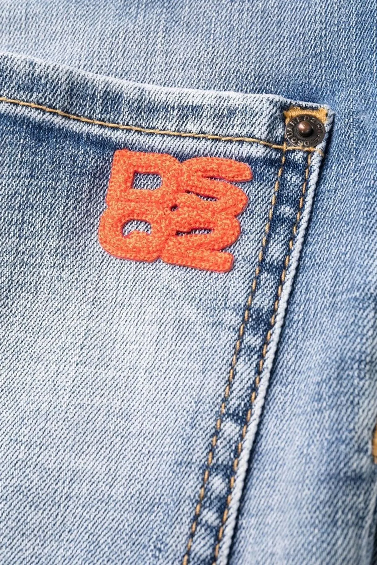DSQUARED2 DISTRESSED SLIM-CUT JEANS