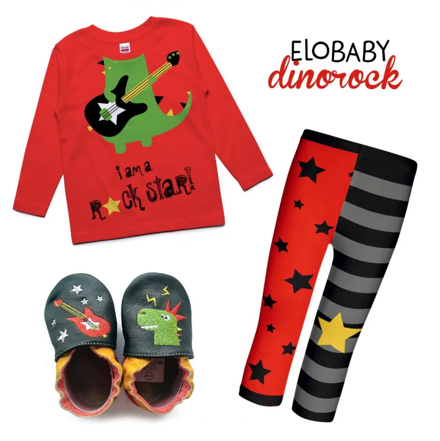 Elobaby- Maglietta Dino Rock