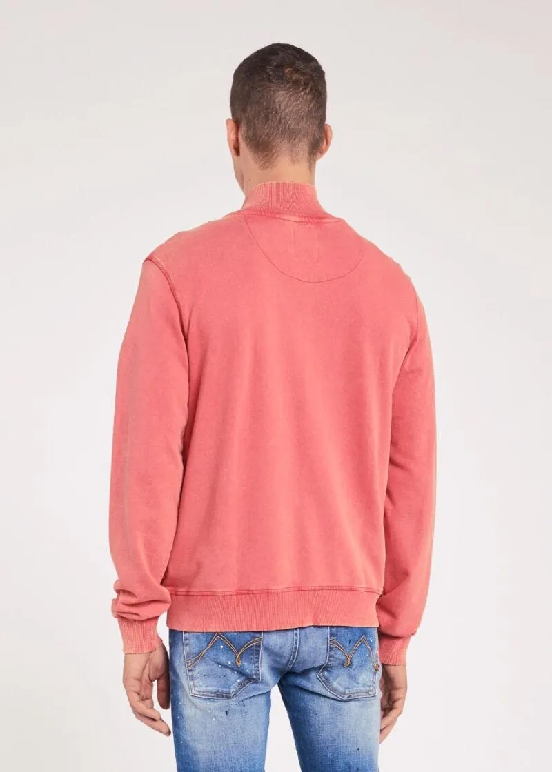 Felpa in cotone fiammato