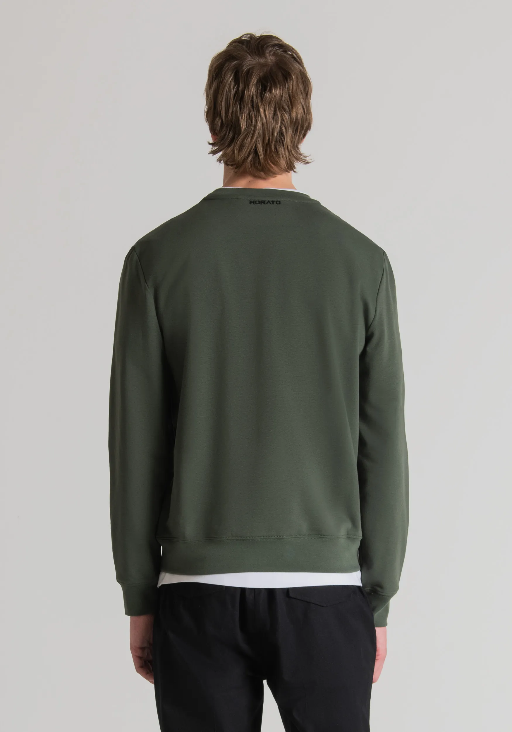 FELPA REGULAR FIT IN MISTO COTONE CON STAMPA TIGRE