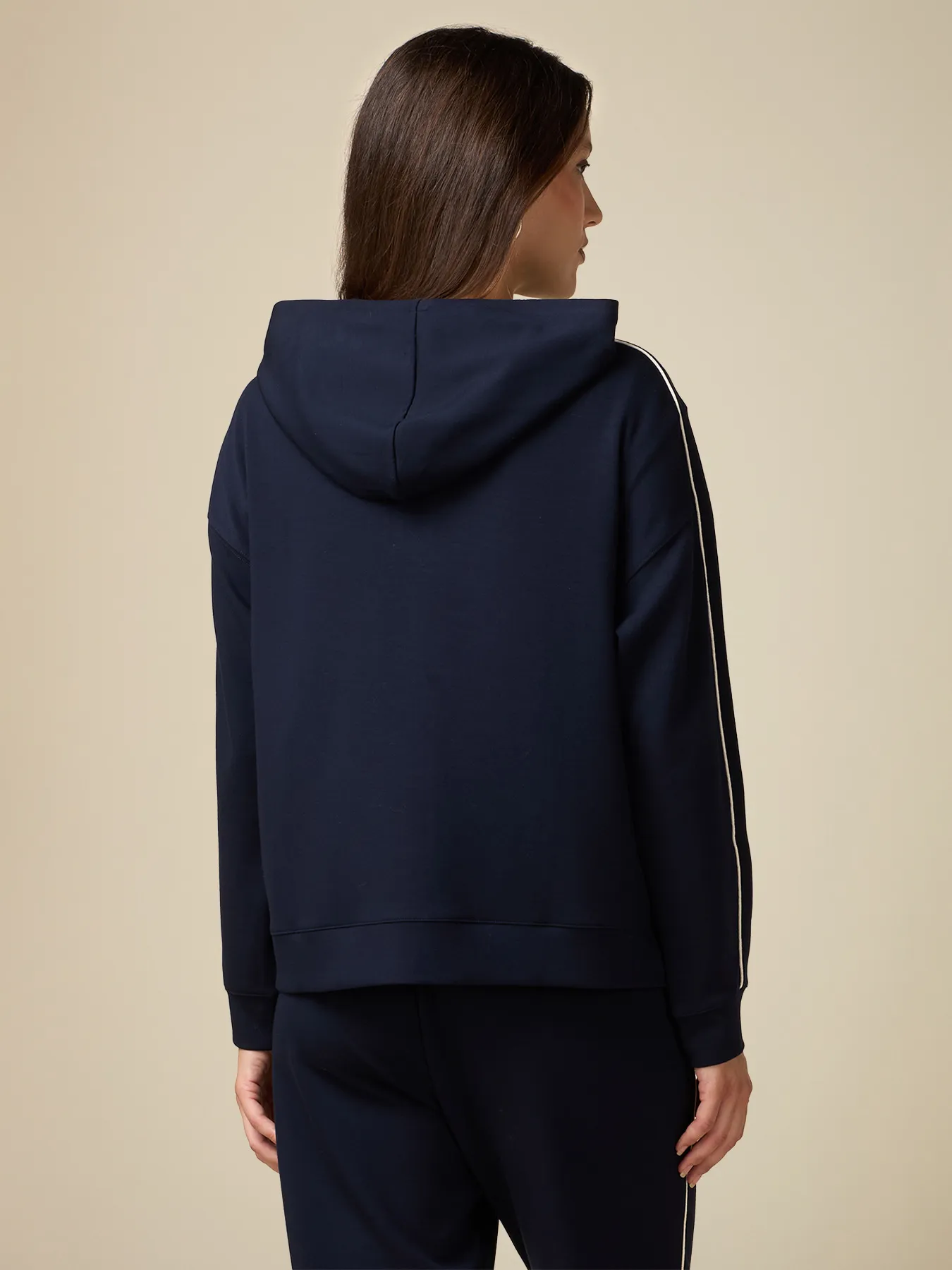 Felpa soft touch con cappuccio
