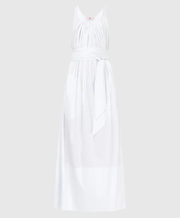 Forte&Fragile Abito bianco con drappeggio 21D025