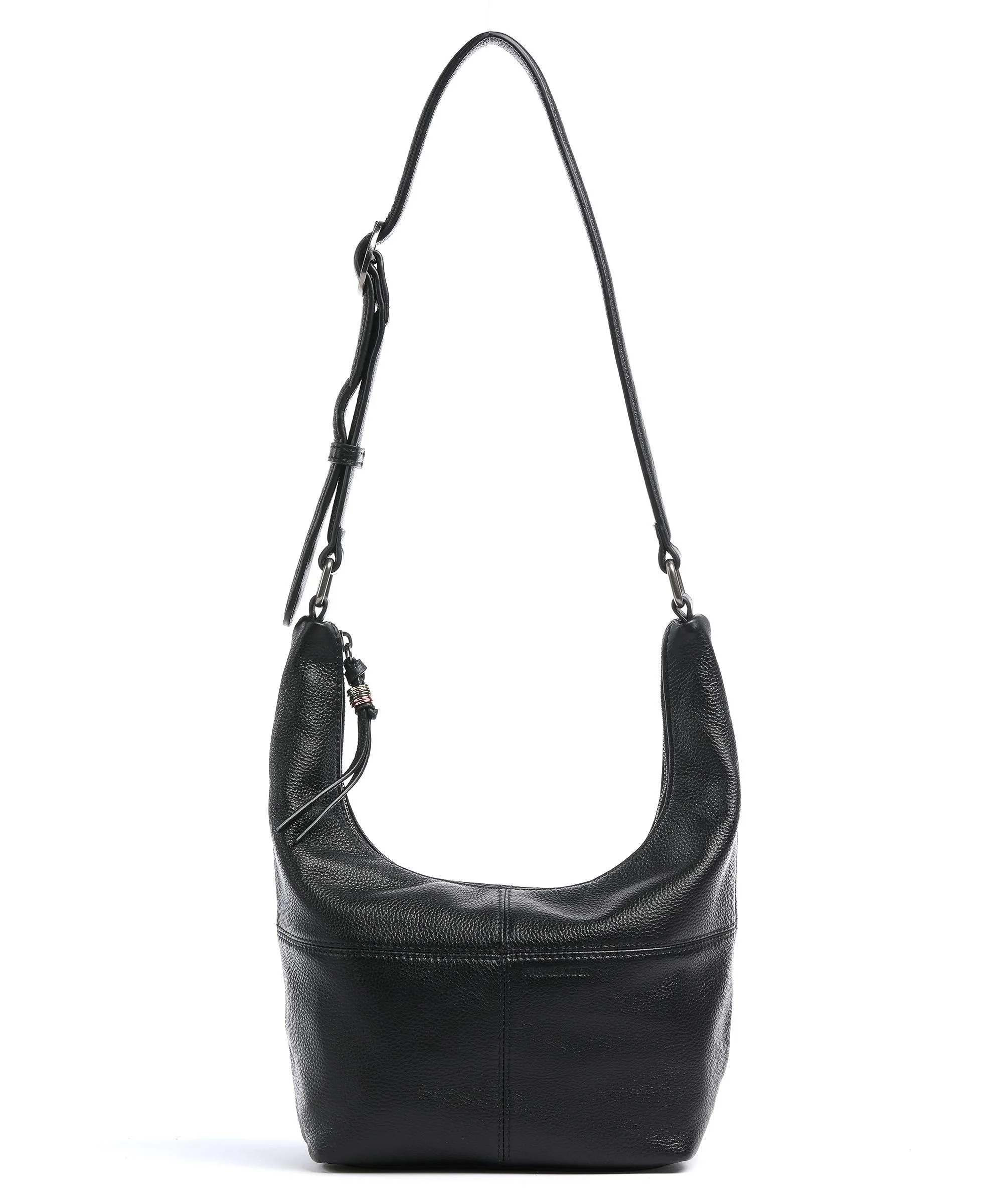  FredsBruder Pruvia Borsa hobo pelle di vacchetta grana nero  