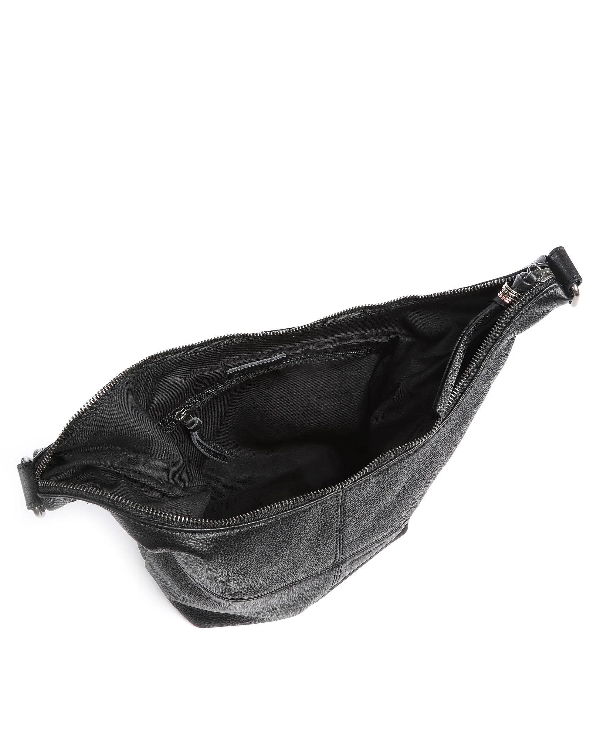  FredsBruder Pruvia Borsa hobo pelle di vacchetta grana nero  