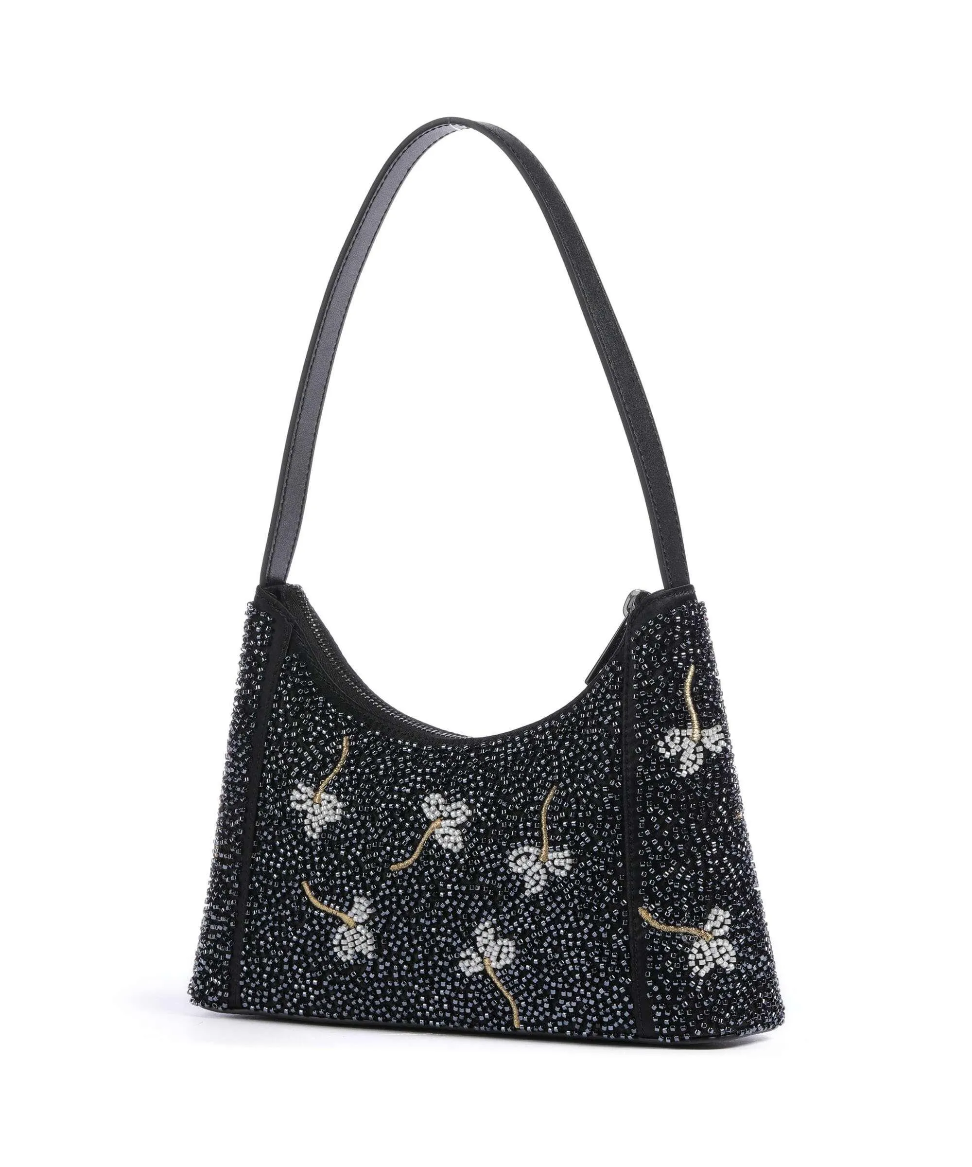  Furla Diamante Mini Borsa a spalla pelle a grana fine, poliammide nero  
