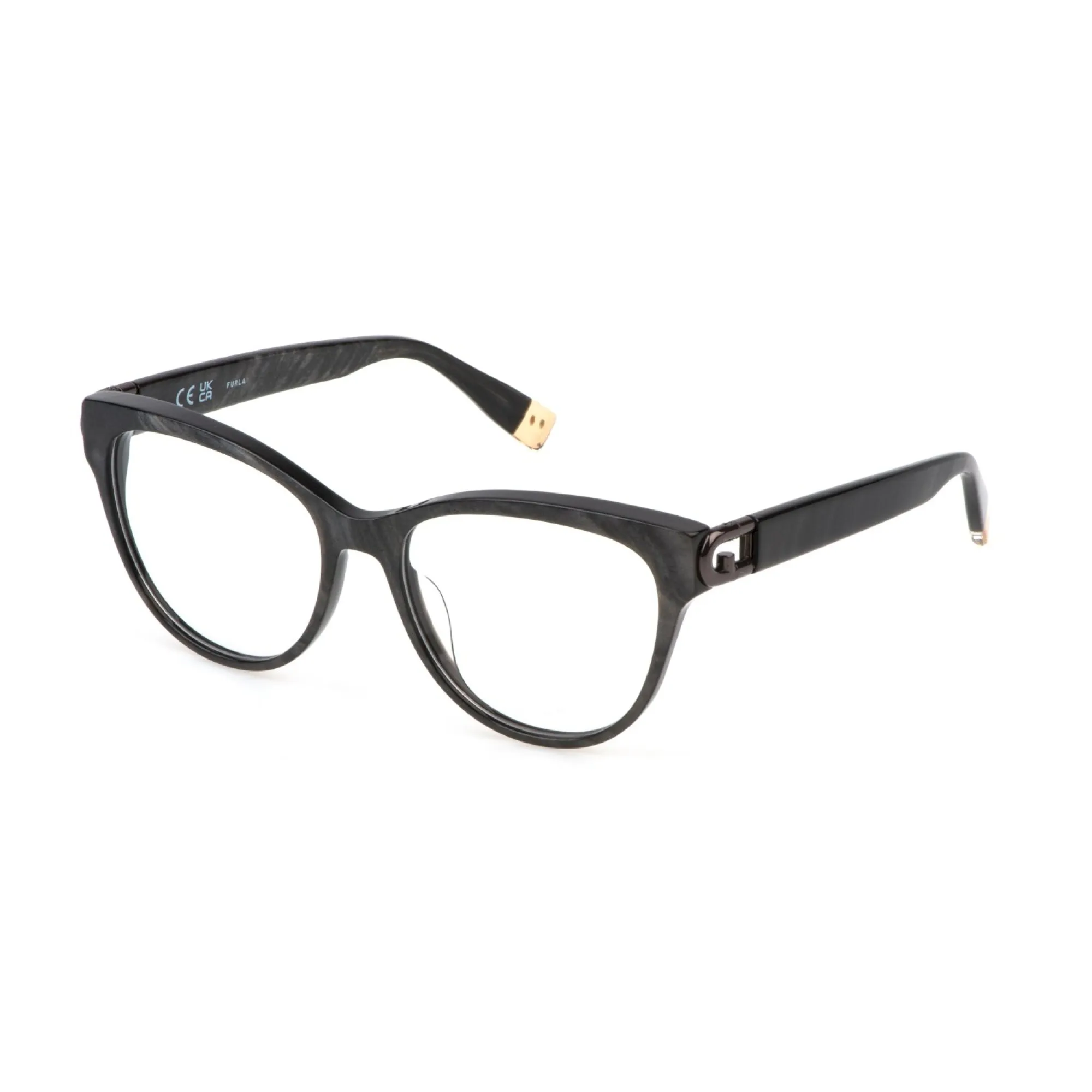   Furla VFU827 - 701Y Madreperla Nera Lucida | Occhiale Da Vista Donna 