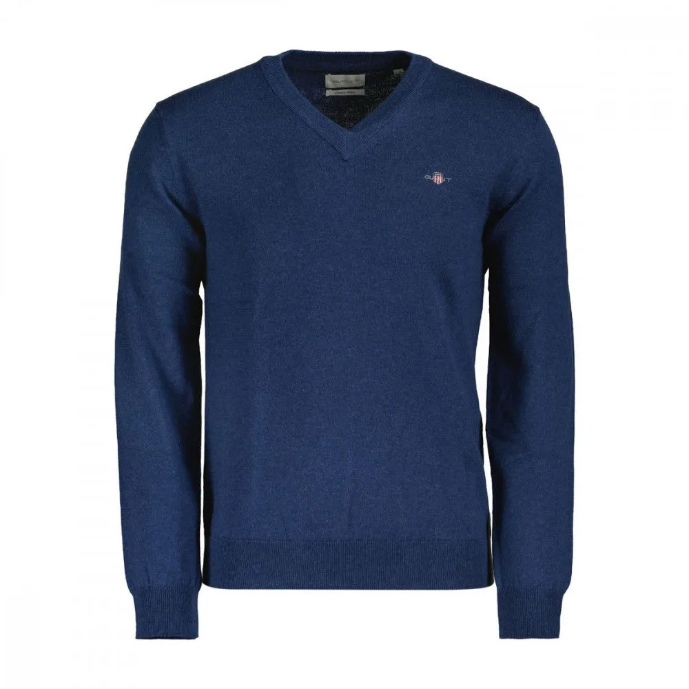 GANT MAGLIONE SCOLLO V IN COTONE E LANA