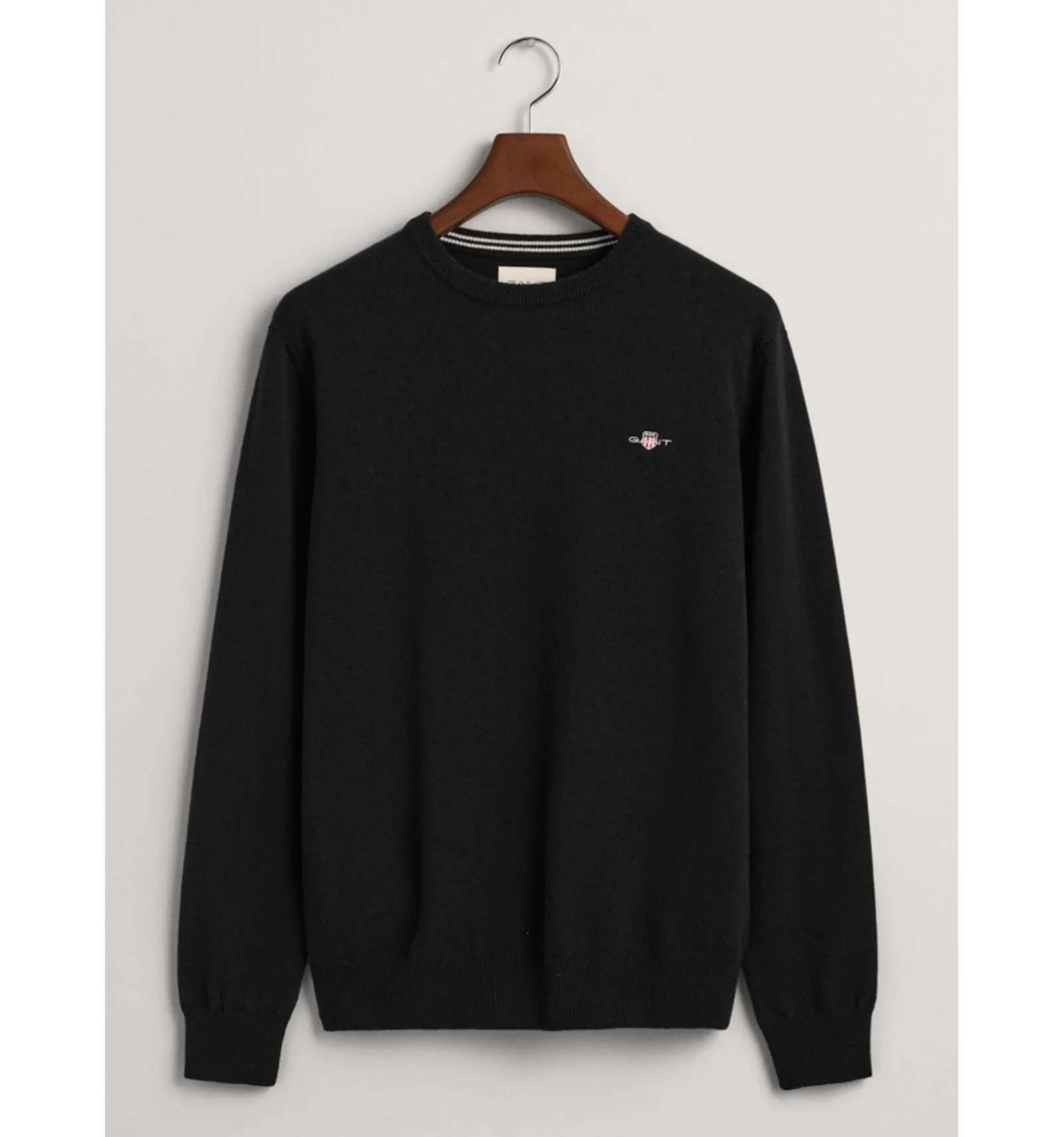 GANT uomo maglia pullover girocollo lana nero 87211 5 BLACK