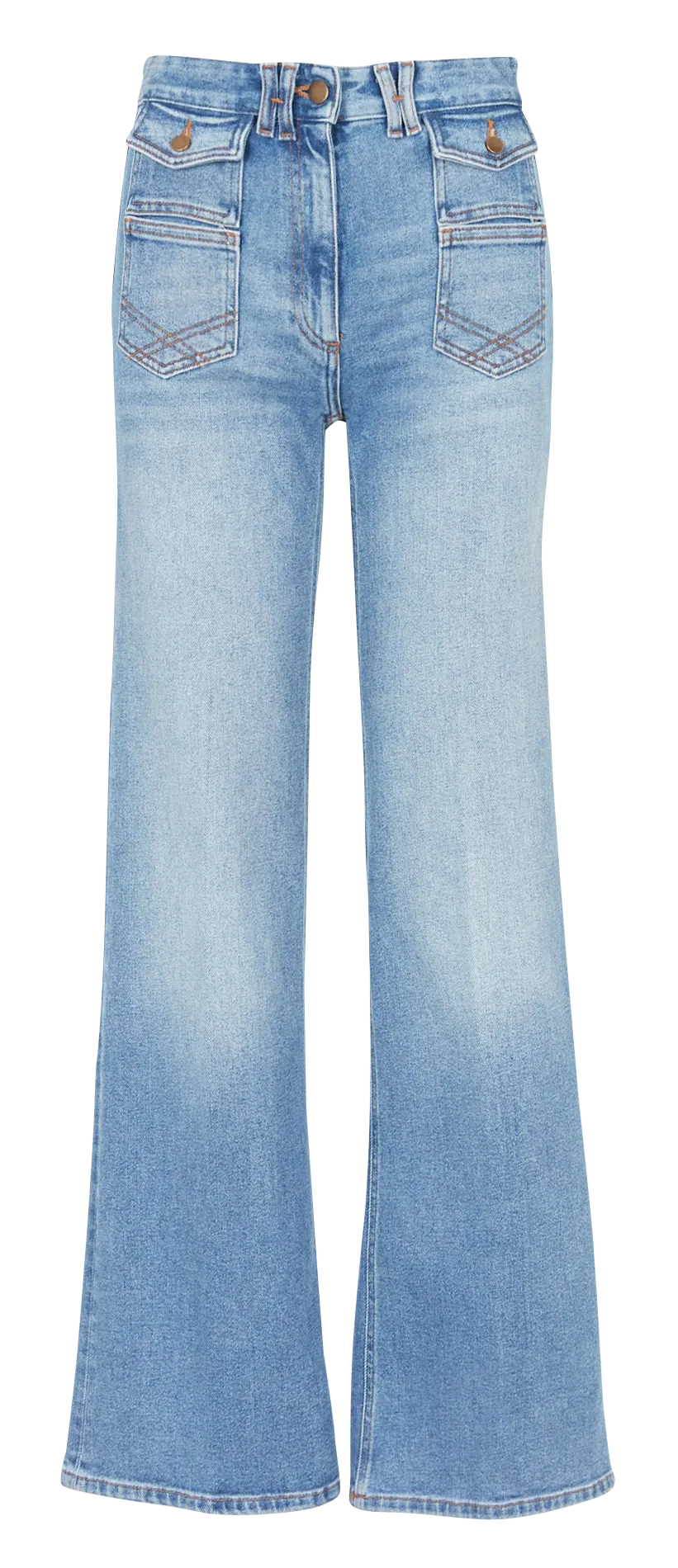  GERARD DAREL   ANNA - Jeans flare a vita alta in cotone délavé | Blu