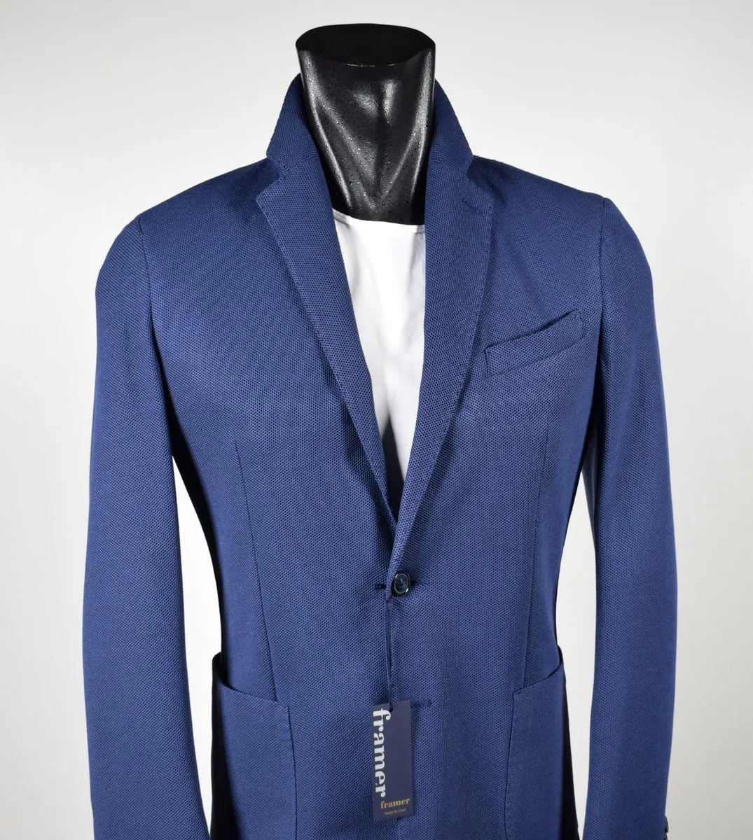 Giacca framer informale bluette sfoderata slim fit