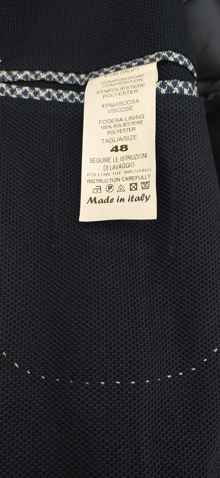 Giacca framer informale bluette sfoderata slim fit