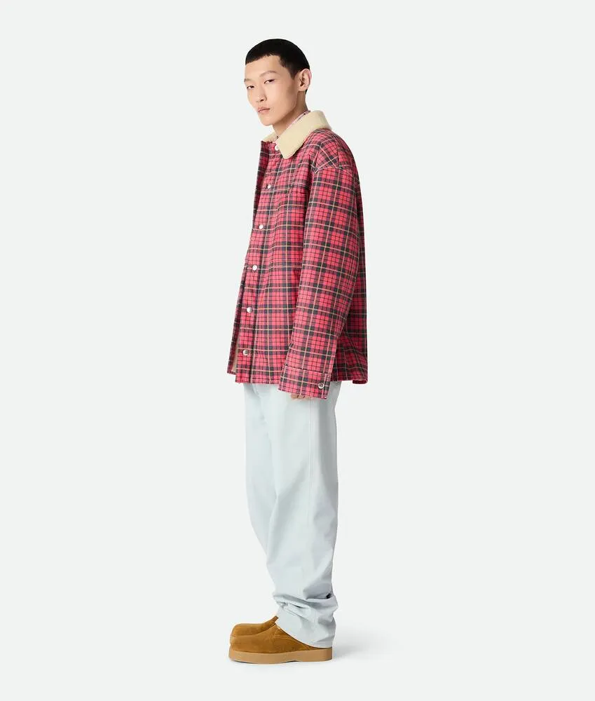 Giacca in shearling stampato 