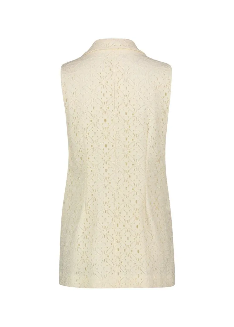 Gilet doppiopetto in pizzo