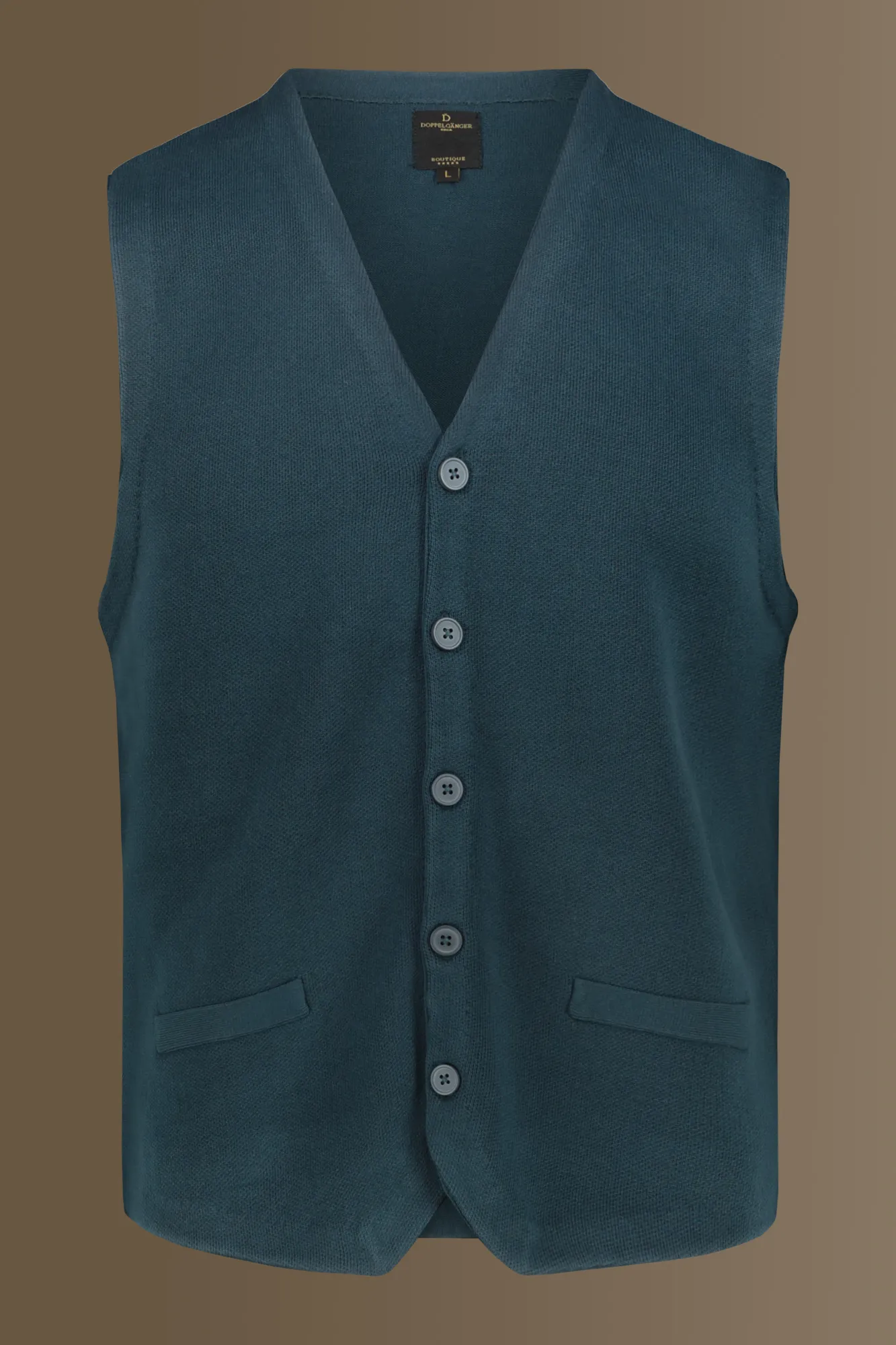Gilet in maglia monopetto uomo puro cotone