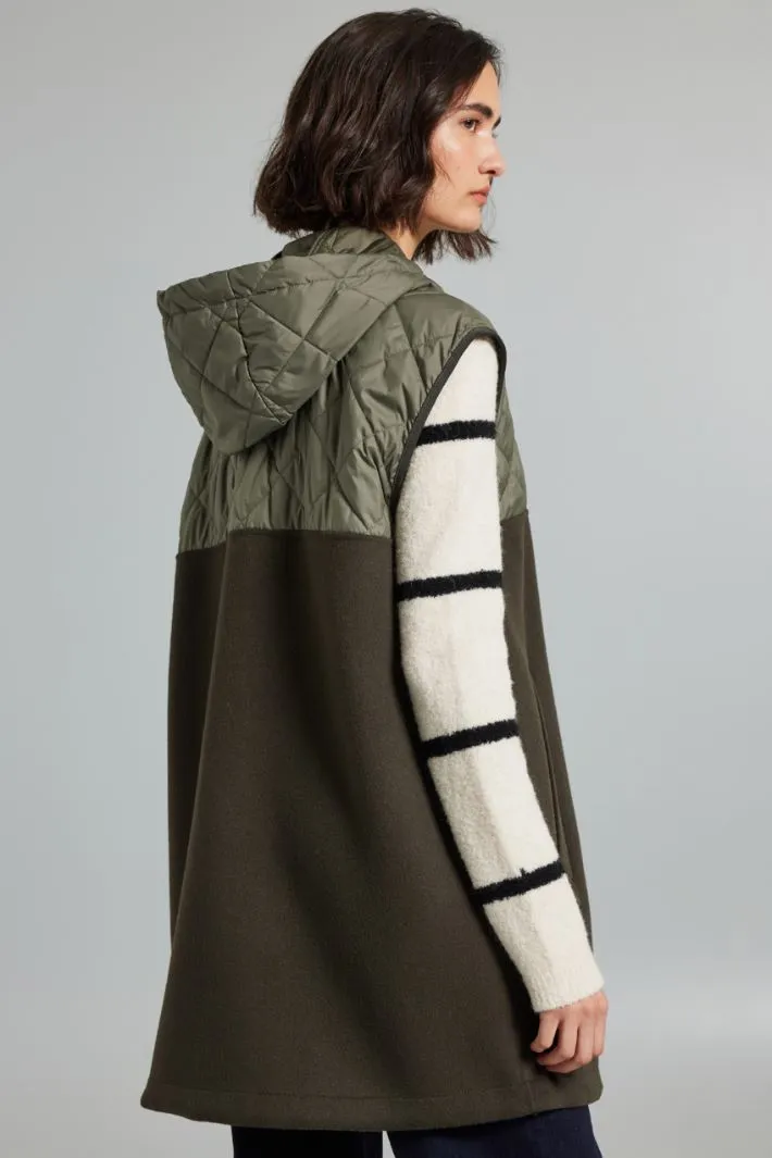 Gilet in raso e panno