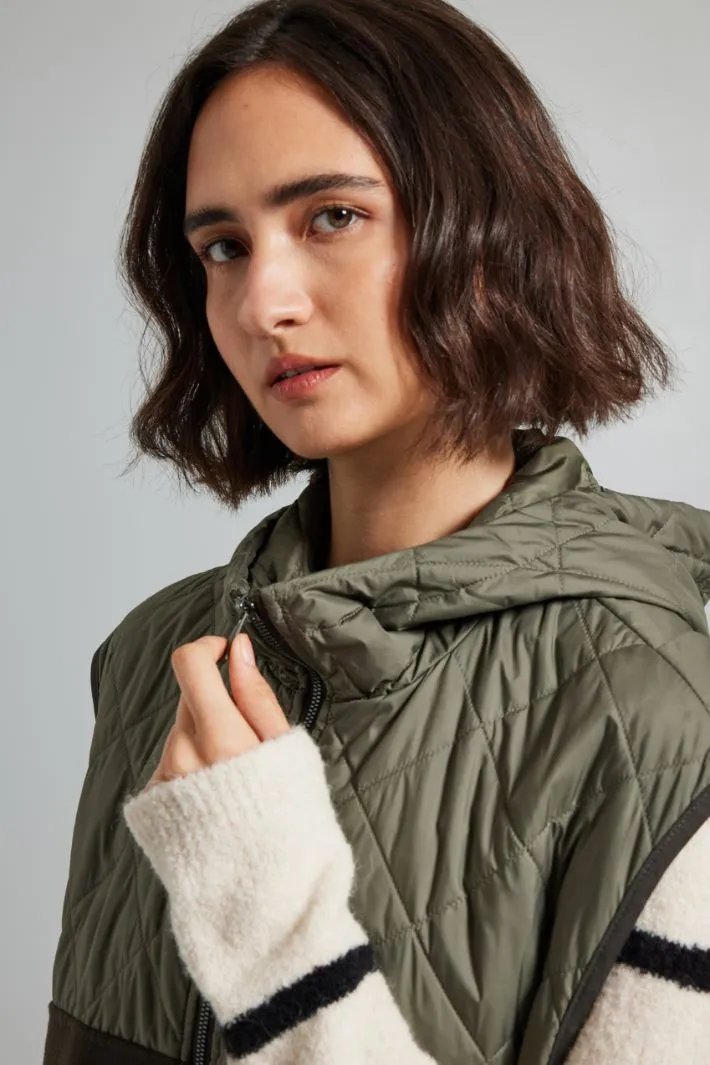 Gilet in raso e panno
