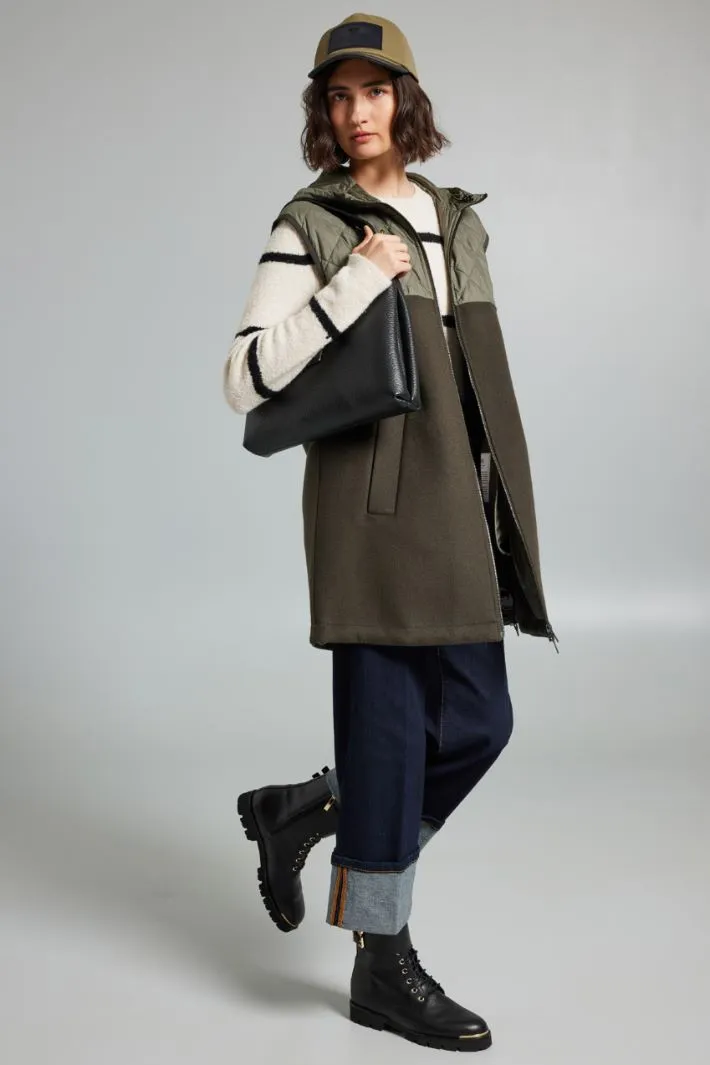 Gilet in raso e panno