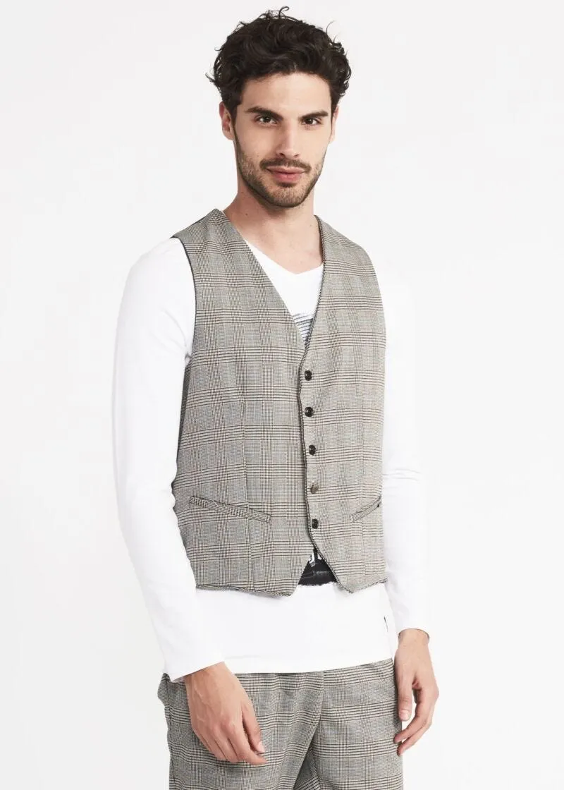 Gilet Principe di Galles chiaro